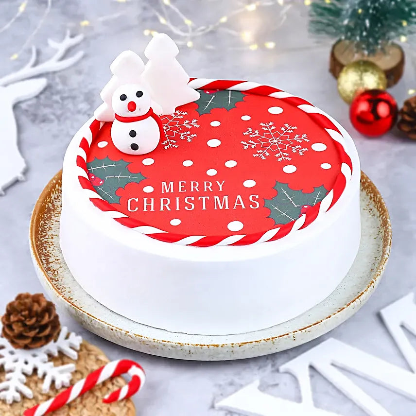 Snowy Christmas Chocolate Cake- 1Kg