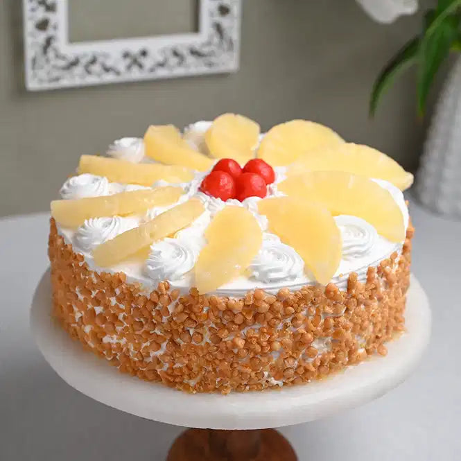 Pineapple Fruit Vanilla Caramel Crunch Cake