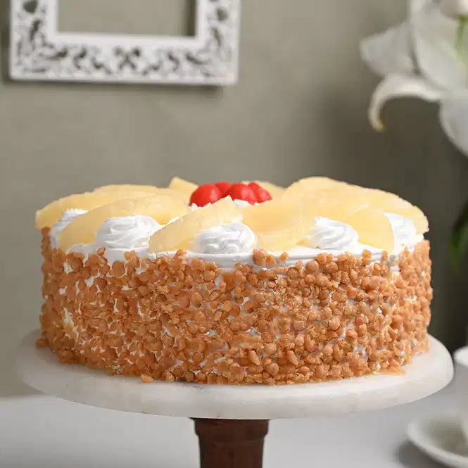 Pineapple Fruit Vanilla Caramel Crunch Cake