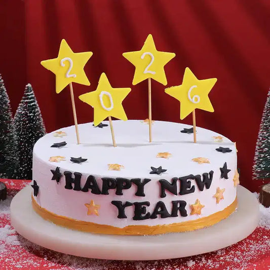 Golden Stars New Year Cake