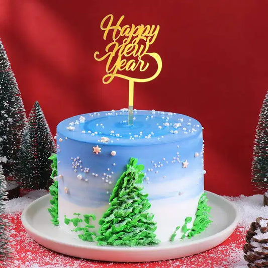 Starry Night New Year Cake