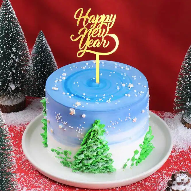 Starry Night New Year Cake