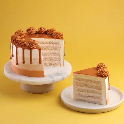 Swirly Butterscotch Drip Cake