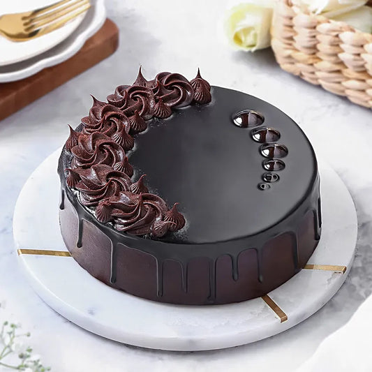 Velvety Chocolate Eggless Truffle Cake