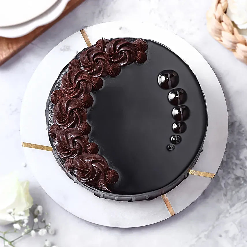 Velvety Chocolate Eggless Truffle Cake