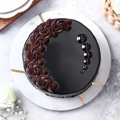 Velvety Chocolate Eggless Truffle Cake