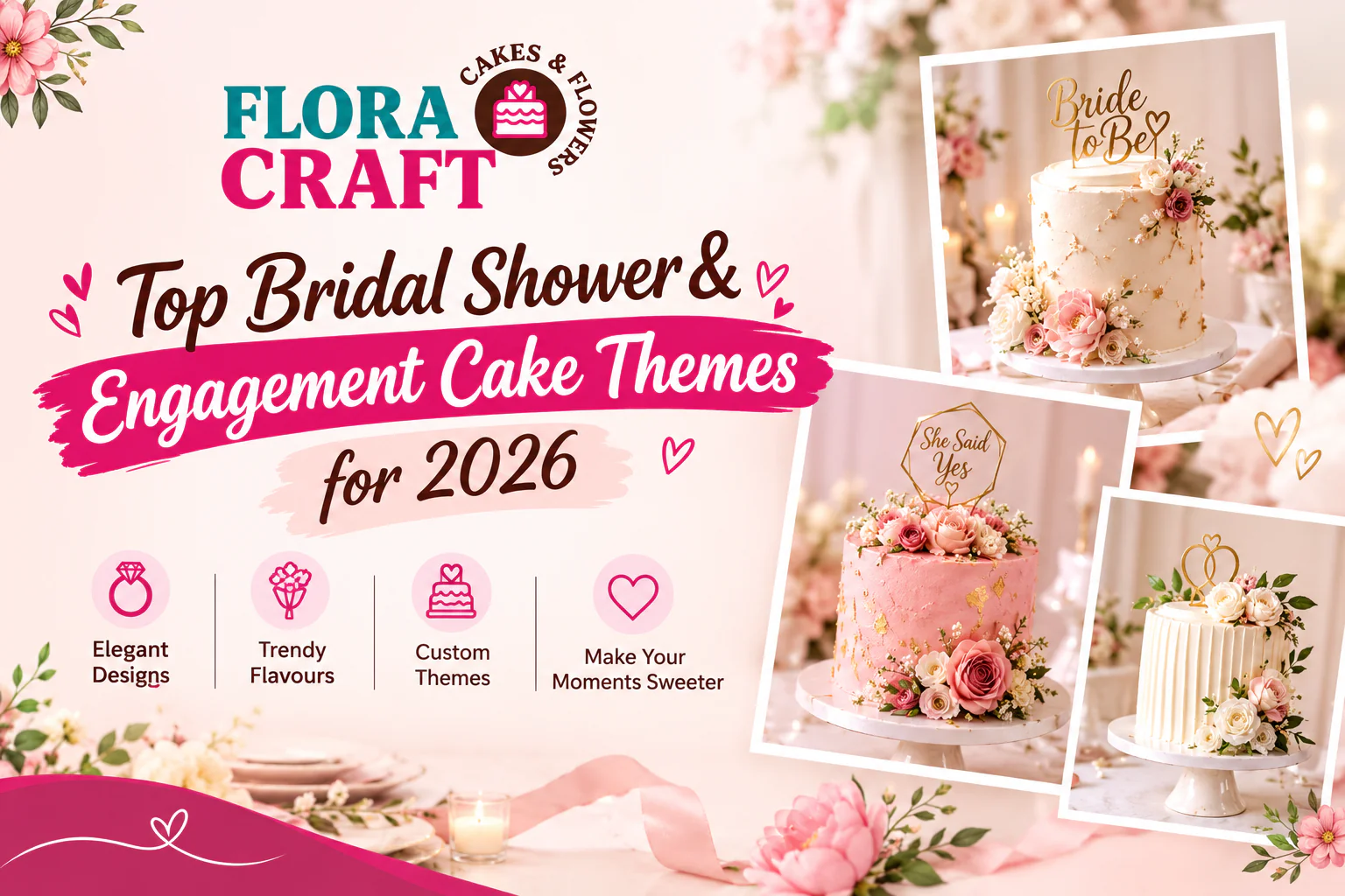 Top Bridal Shower & Engagement Cake in Jaipur