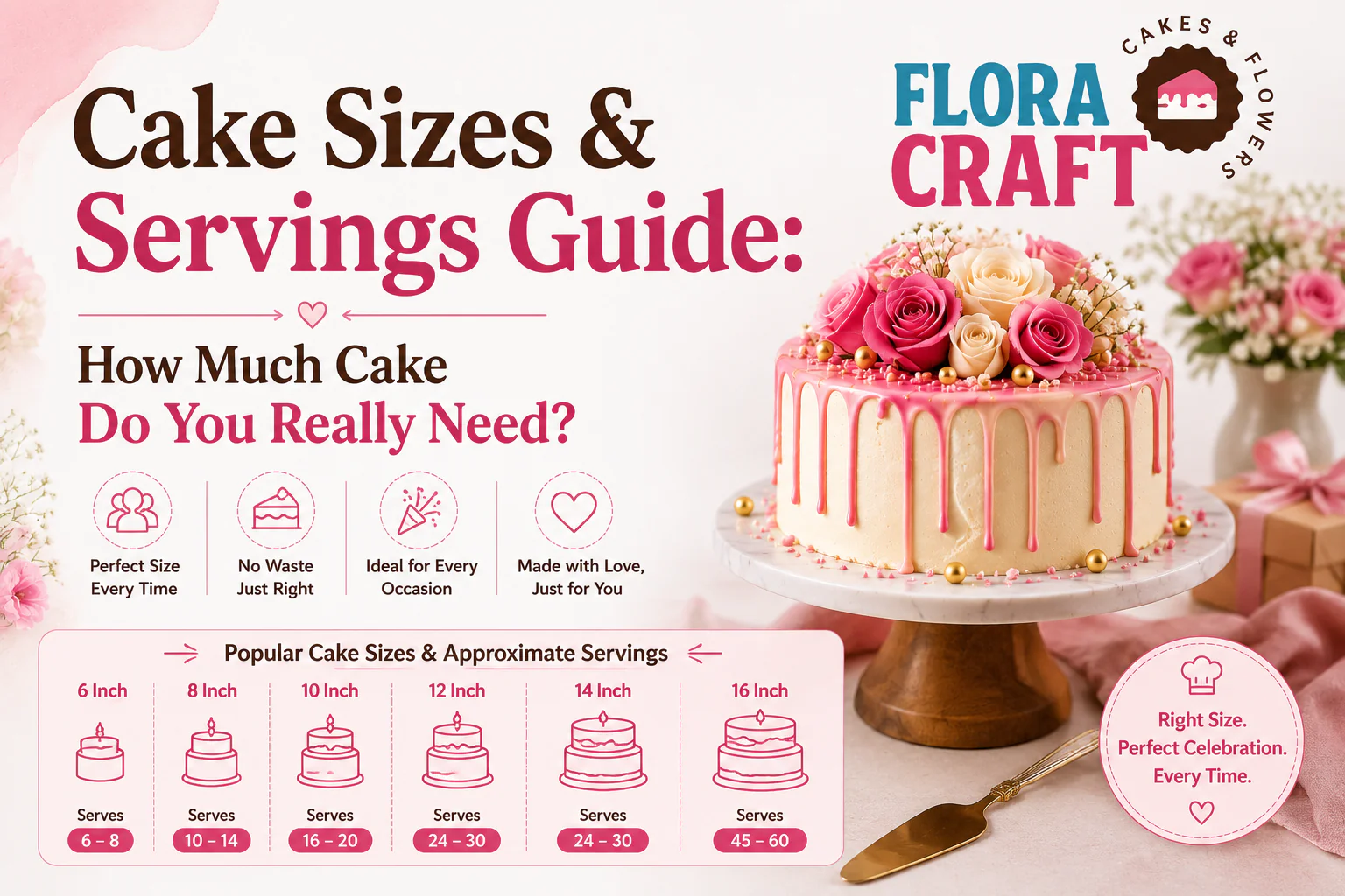 Cake Sizes & Servings Guide