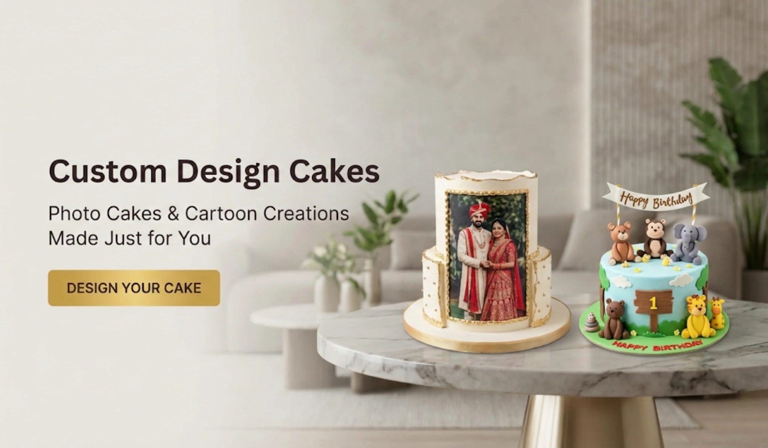 Custom Design Cakes — photo cakes and cartoon creations made just for you. Design your cake on WhatsApp.