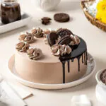 Chocolate Caramel Fudge Cake Eggless