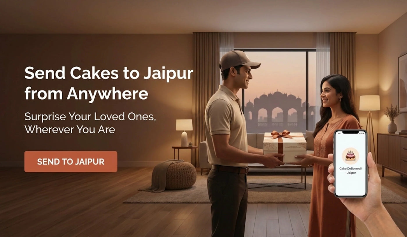 Send Cakes to Jaipur from Anywhere — surprise your loved ones, wherever you are.