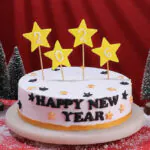Golden Stars New Year Cake