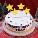 Golden Stars New Year Cake